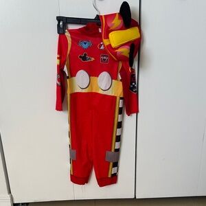 Kids Red Racing Costume Micky Mouse  2T